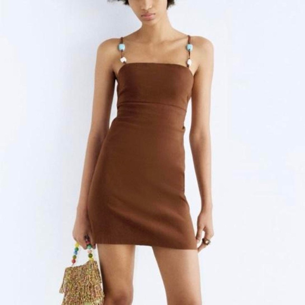 NWOT Brown Zara Mini Dress